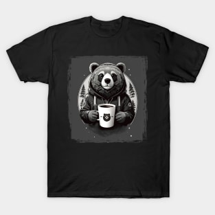 Bear with cup of coffee T-Shirt